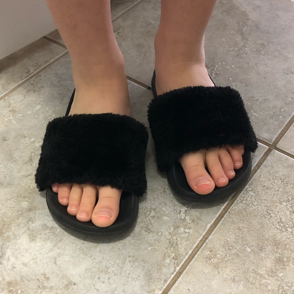 Black Sandals (furry!)